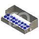 PLUG IN - 16 PERFORATIES (1) : HOOFDKLEUR:BLAUW, SNUIFJE:FG/CA