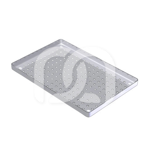 ROESTVRIJSTALEN GEPERFOREERDE DIENBLADEN - 28X18X1,9CM