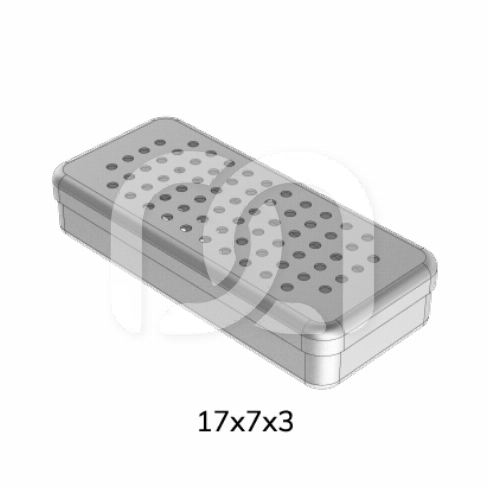 BOÎTE ALUMINIUM PERFORÉE - 17X7X3CM