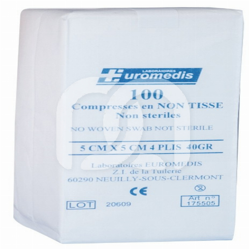 COMPRESSES NON-STÉRILES NON-TISSÉES - EUROMEDIS (100)