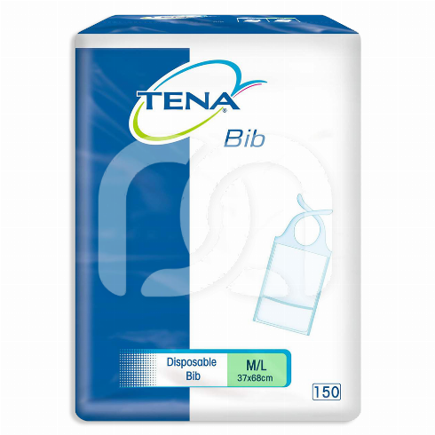 BUIDELSLABBEN - TENA BIB BIB M/L (37X68CM) (150) BUIDELSLABBEN - TENA BIB BIB M/L (37X68CM) (150)
