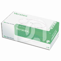 VERATEX POEDERVRIJE LATEX HANDSCHOENEN - ALOE VERA - L - 8/9 (100)