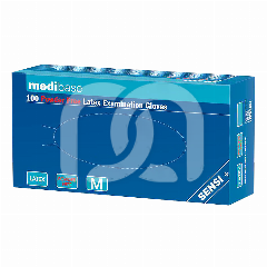 POEDERVRIJE LATEX HANDSCHOENEN - SENSI+ (100) POEDERVRIJE LATEX HANDSCHOENEN - SENSI+ (100)