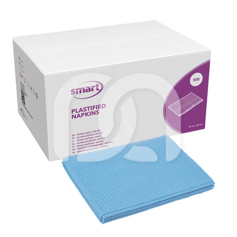 SERVIETTES PLASTIFIÉES BLEU