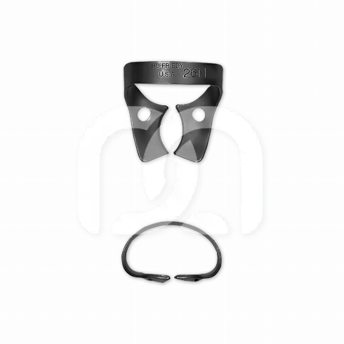 SATIN STEEL RUBBERDAMKLEMMEN BLACK