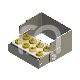 PLUG IN - 8 PERFORATIONS (1) : COUVERCLE:SANS, COULEUR PRINCIPALE:JAUNE, ACCROCHE:FG/CA, MAT&Eacute;RIAUX:INOX
