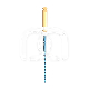 GO-TAPER BLAUW STERIEL : LENGTE:21.0000 MILLIMETRE, ISO:ISO 020, CONICITEIT:4%, DRAAIEN:WISSELEND, INSTRUMENT:A2