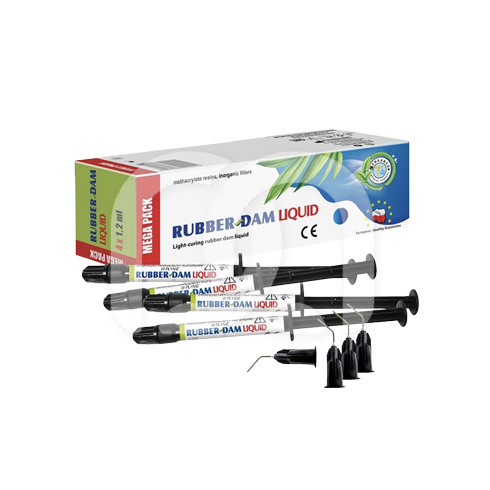 Digue Liquide Photopolymérisable Rubber-Dam (4 x 1,2 ml)