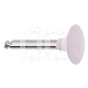 Polisher Diamant Composiet Roos : VORM VAN BOOR EN POLISHER:LENS, HOOFDKLEUR:ROZE, GRAAN:GEMIDDELD