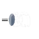 Polisher Keramiek Vlam CA 94000F.204.030 (5) : VORM VAN BOOR EN POLISHER:LENS, HOOFDKLEUR:BLAUW, GRAAN:VET