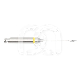 Boor Gates Glidden CA G180A.204 (6 stuks) : N&deg;:G180A, DIAMETER:0.7 MM, LENGTE:15 MM