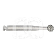 Fraises Diamantées Boule 801 Contre-Angle (5) : ISO:ISO 029, LONGUEUR T&Ecirc;TE:0 MM, LONGUEUR TOTALE:22 MM, GRAIN FRAISES DIAMANT&Eacute;ES:MOYEN