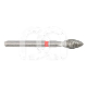DIAMANTEN BOREN OLIJFVORMIG - 8368 : ISO:ISO 023, LENGTE KOP:3 MM, TOTALE LENGTE:19 MM, KORREL DIAMANTBOREN:DUN