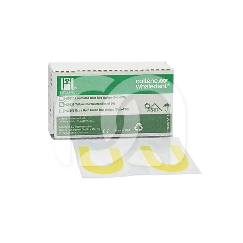 Articulatiewas Bite-Wafers Geel (50 Stuks)