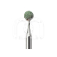 Polisher Abrasief Keramiek RA Vlam (12 Stuks) : VORM VAN BOOR EN POLISHER:BAL, DIAMETER:3 MM, GRAAN:GEMIDDELD