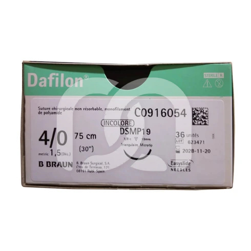 Fils de Suture Dafilon 4/0 3/8 Cercle 19mm (36)
