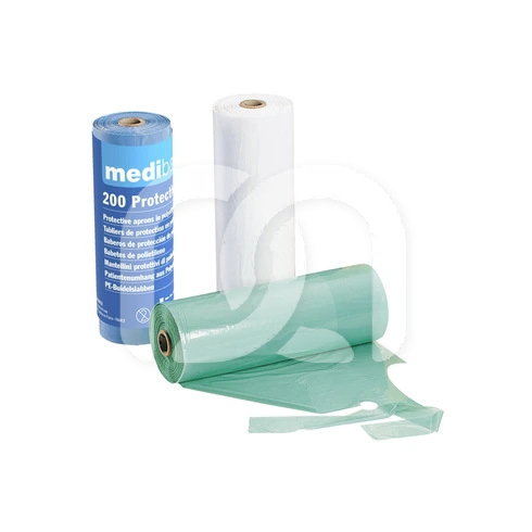 Schorten Plastic Lang Blauw 54x140cm (100)