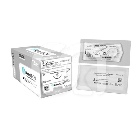 Sutures PTFE 3/0 Reverse Cut 3/8 19 mm 75 cm (12)