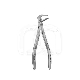 Apicale Tang Atraumair voor Tandextractie (1) : N&deg;:N&deg;FAF36XS, GESTREEPT:GESTREEPT, GENRE:VOLWASSEN