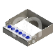Porte-Fraises Plug'In 6 Perforations H60 (1) : COULEUR PRINCIPALE:BLEU, ACCROCHE:FG/CA