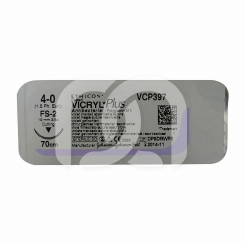  FILS DE SUTURES VICRYL + ANTIBACTÉRIEN 